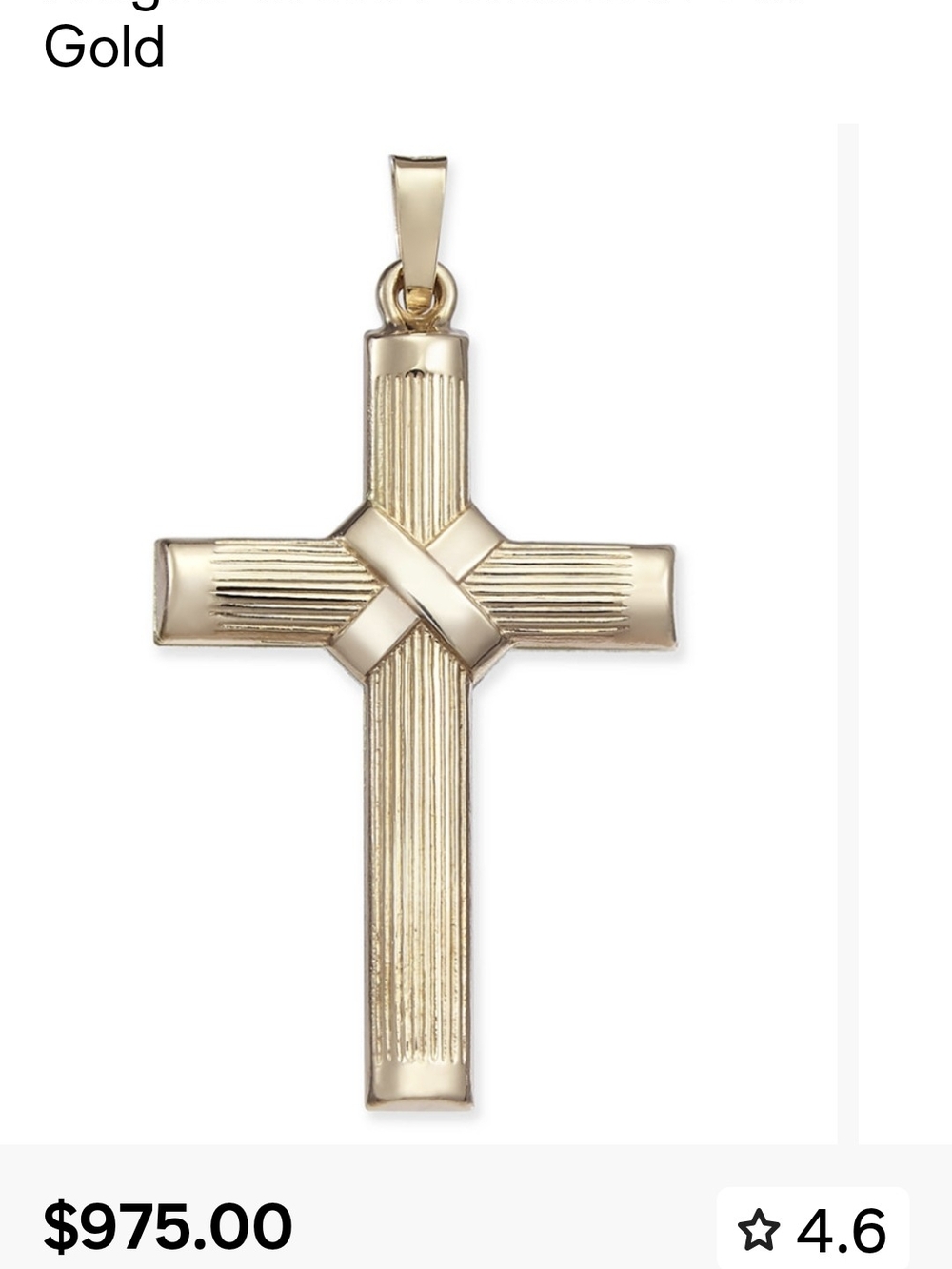 14k Gold Cross Pendant Necklace - Unisex Religious Jewelry
